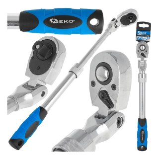 Grzechotka łamana teleskopowa 1/2" 370-510mm 72T CrV Geko