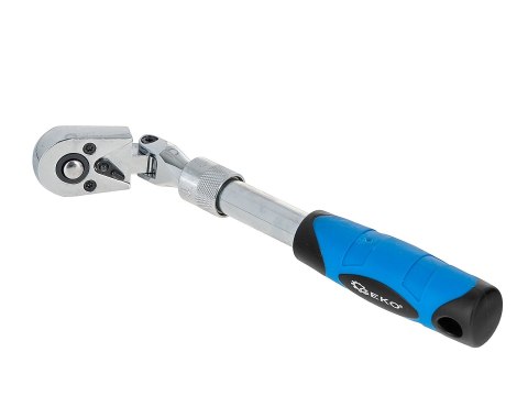 Grzechotka łamana teleskopowa 1/4" 210-278mm 72T CrV Geko
