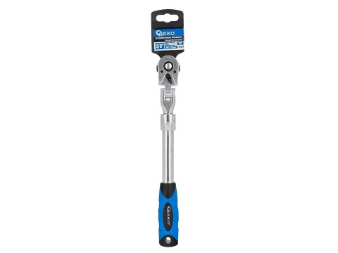 Grzechotka łamana teleskopowa 3/8" 285-375mm 72T CrV Geko