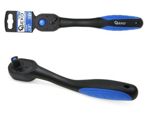 Grzechotka powlekana wygięta 1/2" 72T (6/36) Geko