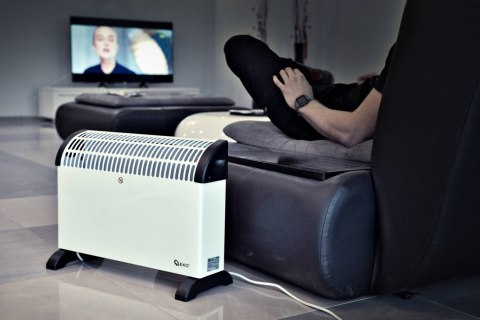 Grzejnik konwektorowy biały z termostatem 2000W (1) Geko
