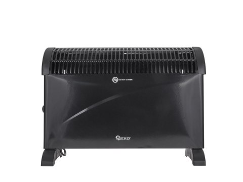 Grzejnik konwektorowy czarny z termostatem 2000W (1) Geko
