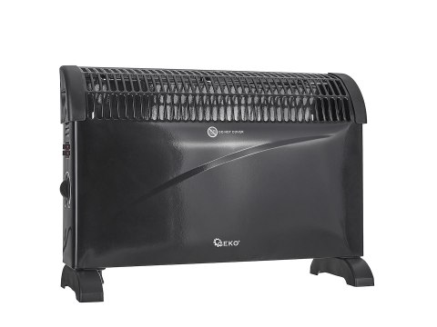 Grzejnik konwektorowy czarny z termostatem 2000W (1) Geko