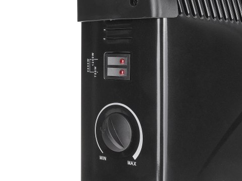 Grzejnik konwektorowy czarny z termostatem 2000W (1) Geko