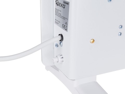 Grzejnik konwektorowy szklany biały z LCD, pilotem sterowania i WiFi 2500W (1) Geko