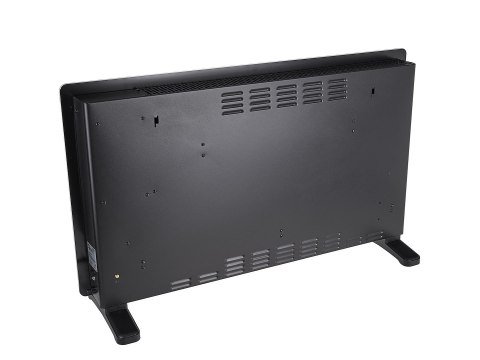 Grzejnik konwektorowy szklany czarny z LCD, pilotem sterowania i WiFi 2500W (1) Geko