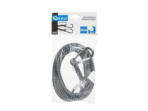 Guma transportowa do mocowania bagażu karabińczyki 10mm x 120cm (80) Geko