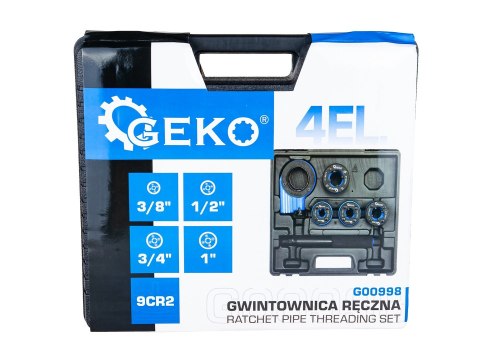 Gwintownica ręczna do rur 4-elementowa 3/8"-1" (4) Geko