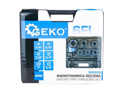 Gwintownica ręczna do rur 6-elementowa 1/4"-5/4" (4) Geko