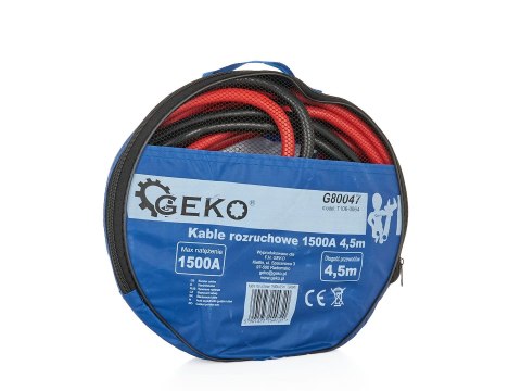 Kable rozruchowe 1500A 4,5m Geko