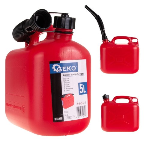 Kanister plastikowy 5L lejek (3) Geko