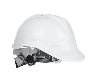 Kask ochronny budowlany BHP regulowany - biały (50) Geko