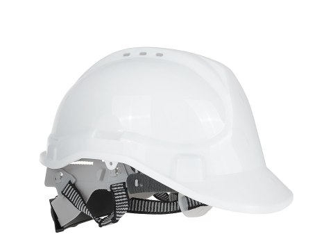 Kask ochronny budowlany BHP regulowany - biały (50) Geko