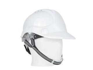 Kask ochronny budowlany BHP regulowany - biały (50) Geko