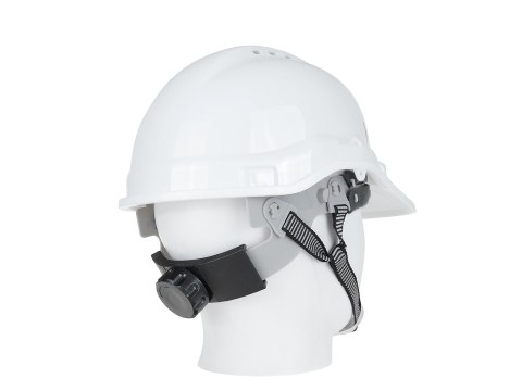 Kask ochronny budowlany BHP regulowany - biały (50) Geko