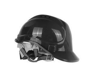Kask ochronny budowlany BHP regulowany - czarny (50) Geko