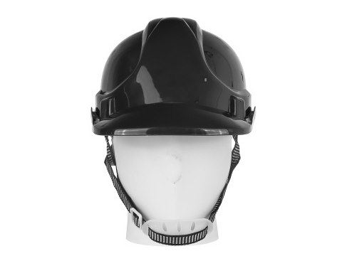 Kask ochronny budowlany BHP regulowany - czarny (50) Geko