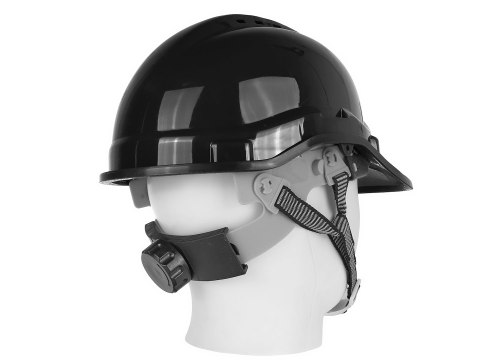 Kask ochronny budowlany BHP regulowany - czarny (50) Geko