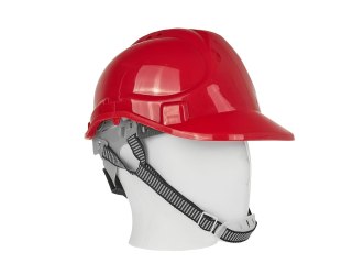Kask ochronny budowlany BHP regulowany - czerwony (50) Geko