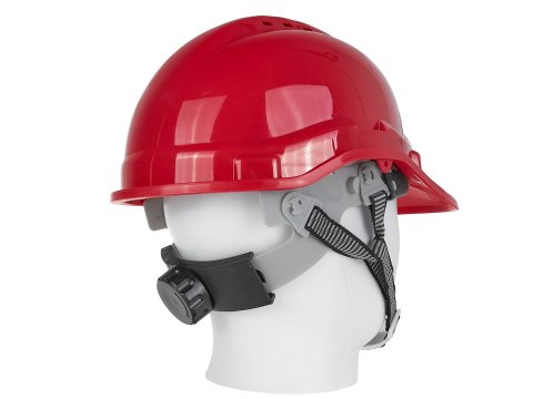 Kask ochronny budowlany BHP regulowany - czerwony (50) Geko