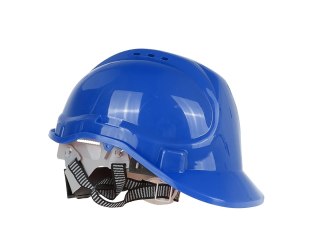 Kask ochronny budowlany BHP regulowany - niebieski (50) Geko