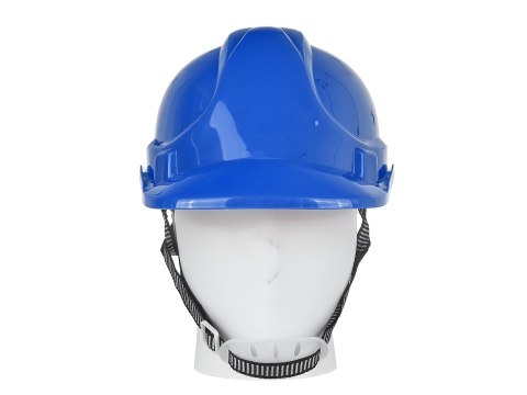 Kask ochronny budowlany BHP regulowany - niebieski (50) Geko