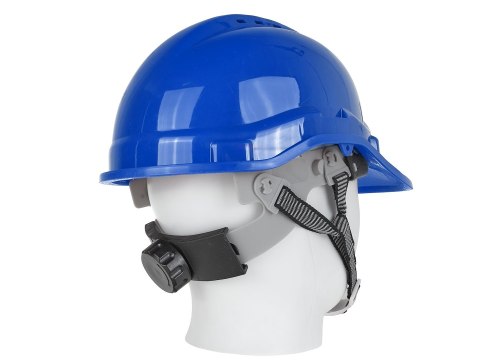 Kask ochronny budowlany BHP regulowany - niebieski (50) Geko