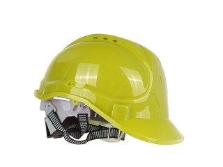 Kask ochronny budowlany BHP regulowany - żółty (50) Geko
