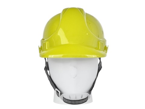 Kask ochronny budowlany BHP regulowany - żółty (50) Geko