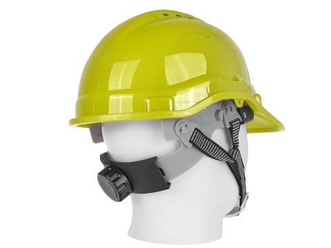 Kask ochronny budowlany BHP regulowany - żółty (50) Geko