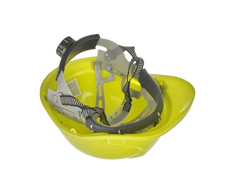 Kask ochronny budowlany BHP regulowany - żółty (50) Geko