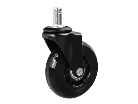 Kauczukowe kółka do fotela czarne 75mm 45kg- 5szt (12) Geko