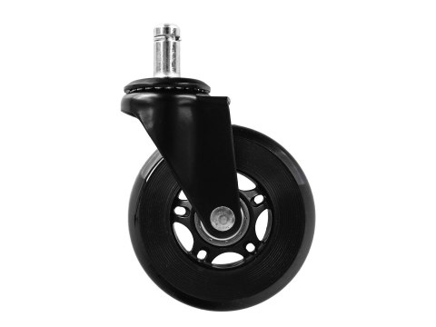 Kauczukowe kółka do fotela czarne 75mm 45kg- 5szt (12) Geko