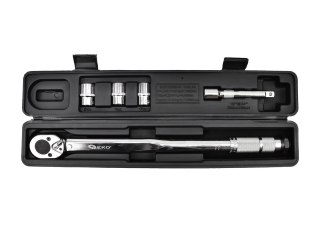 Klucz dynamometryczny 1/2" 28-210Nm nasadki i przedłużka (10) Geko