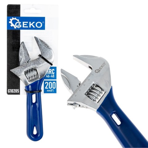 Klucz nastawny szwed krótki 200mm 0-48mm 46-48 HRC(6/48) Geko