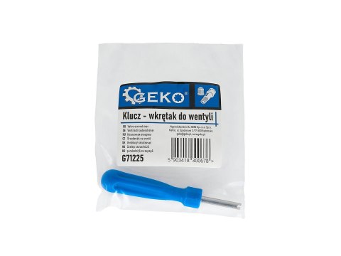 Klucz - wkrętak do wentyli i zaworków Geko