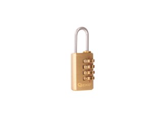 Kłódka mosiężna na szyfr 21mm (4 cyfry) (12/144) Geko