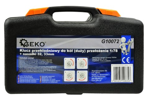 Klucz przekładniowy do kół 1:78(duży) Geko