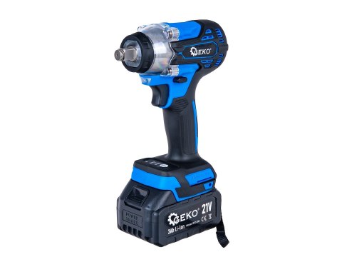 Klucz udarowy akumulatorowy bezszczotkowy 350Nm 2x3.0Ah 21V - zestaw XXL (5) Geko