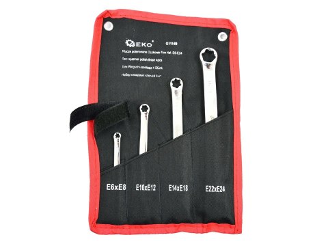 Klucze polerowane Oczkowe-Torx 4el.E6-E24(40) Geko