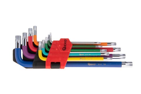 Klucze torx kolorowe T10-T50 9el. CrV (6/48) Geko