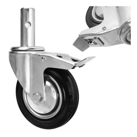 Koło do rusztowania z hamulcem 160mm 125kg (12) Geko