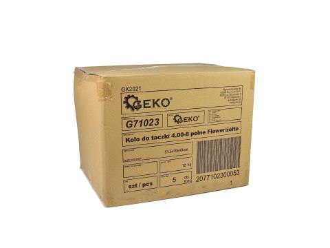 Koło do taczki 4.00-8 pełne Flower/żółte(5) Geko