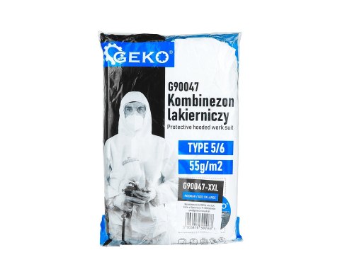 Kombinezon lakierniczy z kapturem 55g/m2 typ 5/6 - rozmiar XXL (50) Geko