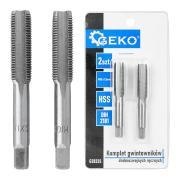 Komplet gwintowników drobnozwojnych ręcznych M10 x 1,0mm 2szt. (100/200) Geko