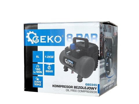 Kompresor bezolejowy 6L 8 BAR (1) Geko