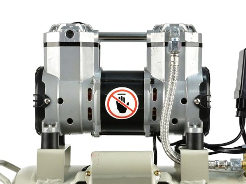 Kompresor bezolejowy dwutłokowy 24L 980W (1) Geko