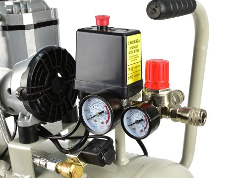 Kompresor bezolejowy dwutłokowy 24L 980W (1) Geko