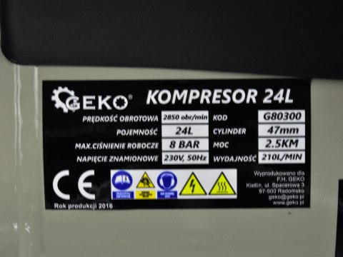 Kompresor olejowy 24L (1) Geko