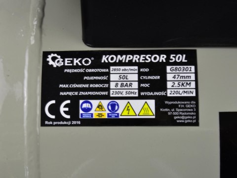 Kompresor olejowy 50L(1) Geko